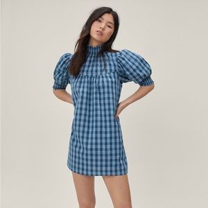 Nasty Gal Plaid Mini Dress